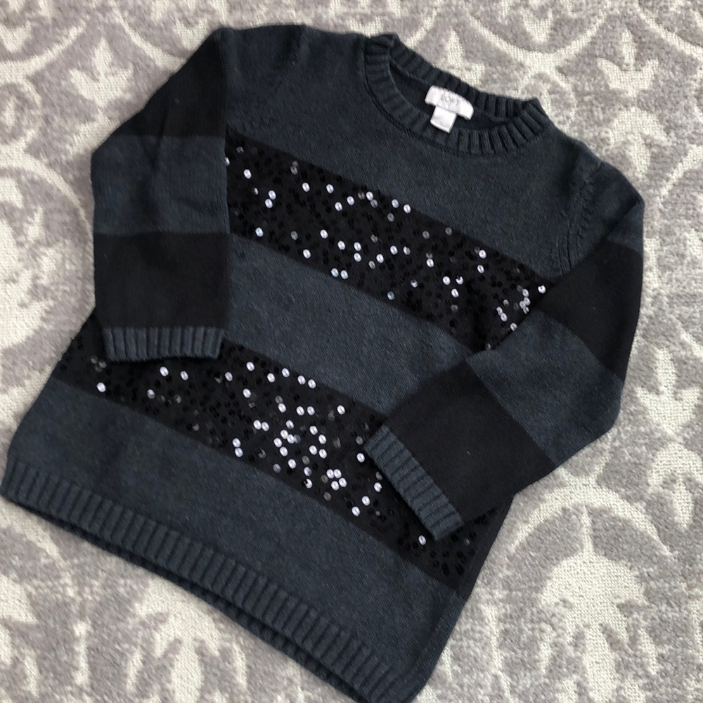 Loft sequin Sweater, M, grey
